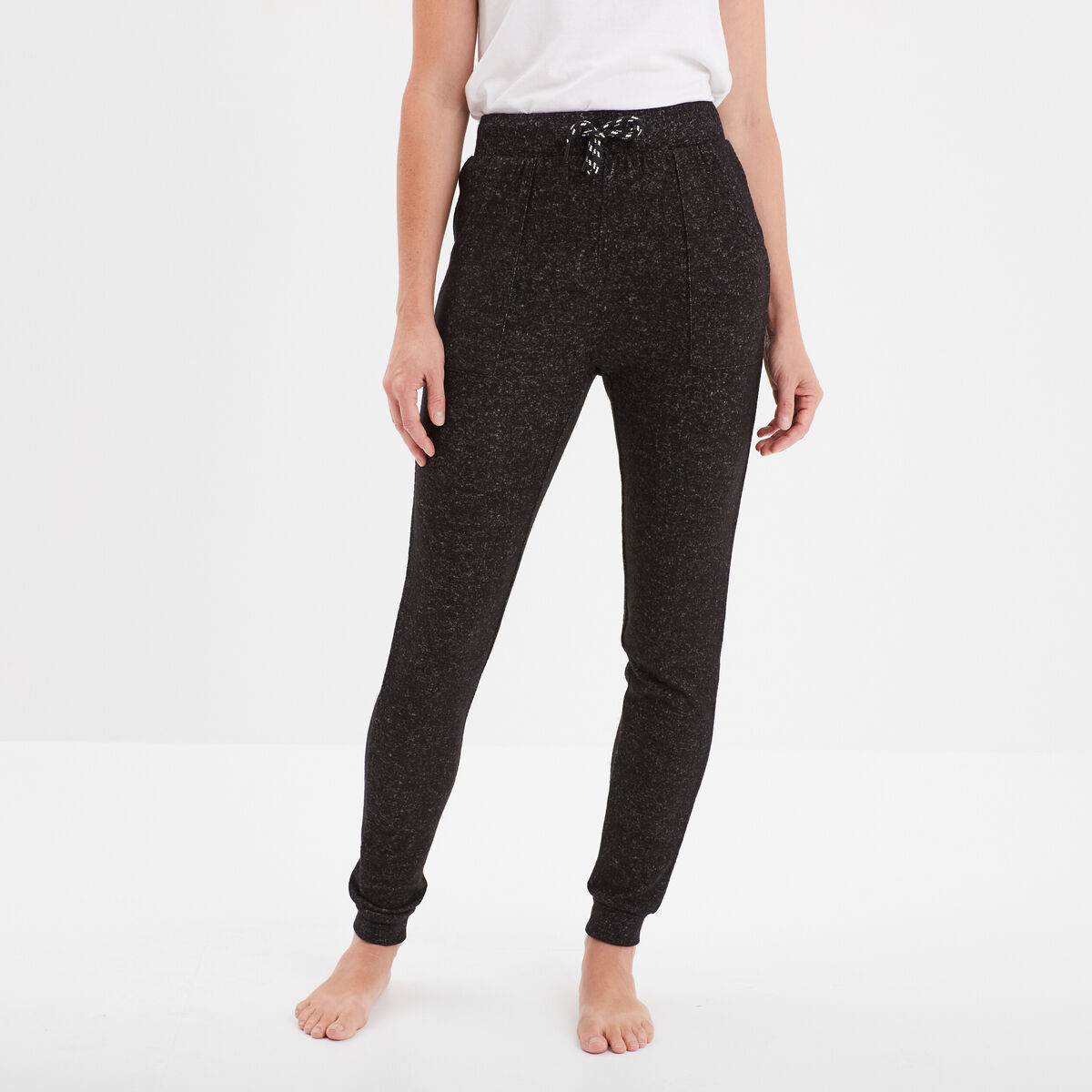 Bas de pyjama noir femme