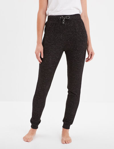 Bas de pyjama noir femme
