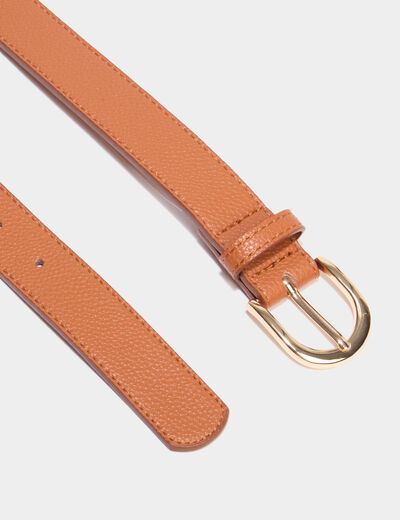 Ceinture marron cognac femme