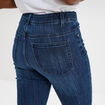 Jeans slim taille haute 5 poches bleu femme