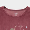 Ensemble pyjama t-shirt effet velours vieux rose fille