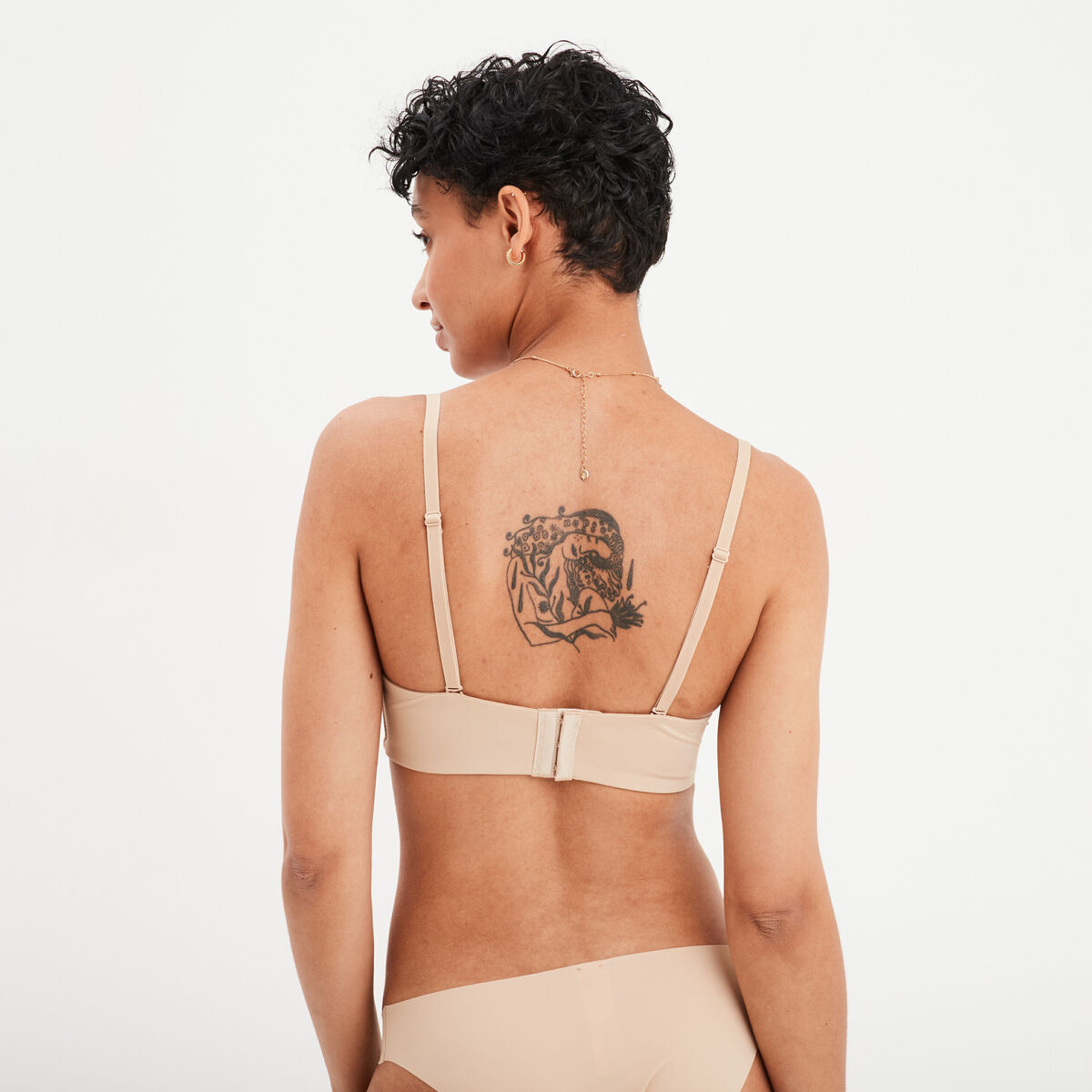 Soutien-gorge bandeau multiposition beige femme