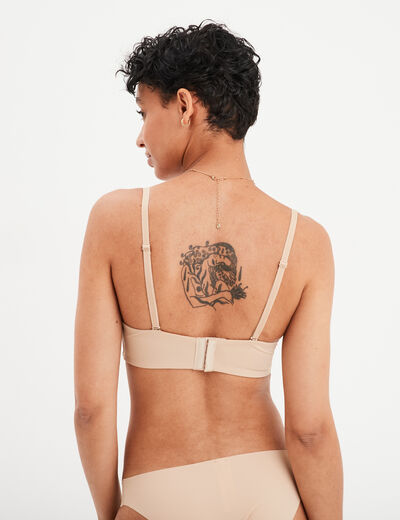 Soutien-gorge bandeau multiposition beige femme