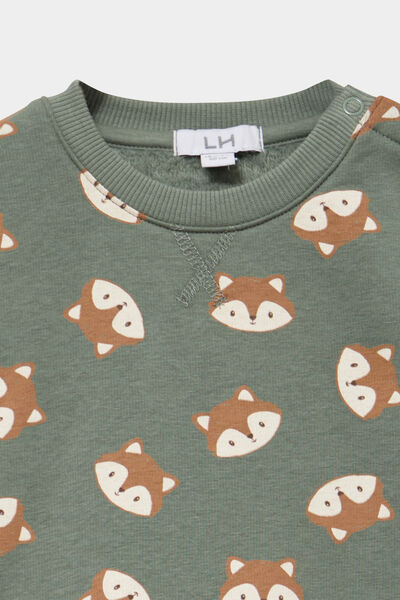 Ensemble 2 pi&egrave;ces sweat et pantalon vert kaki b&eacute;b&eacute; gar&ccedil;on