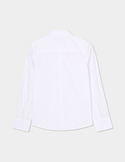 Chemise col français coton majoritaire blanc garçon