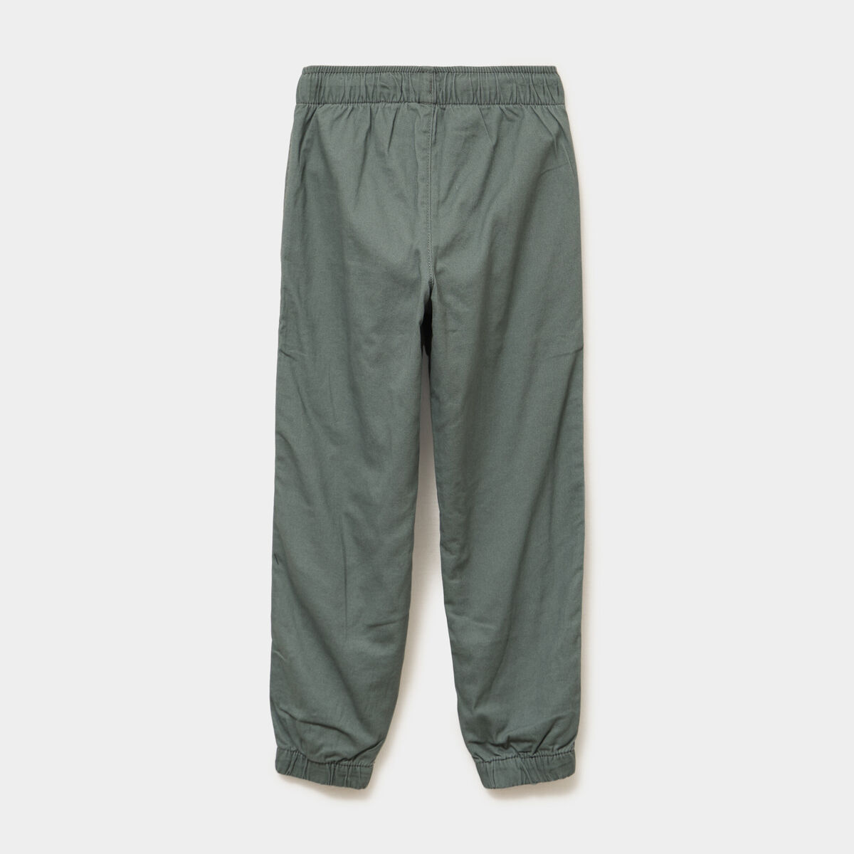Pantalon jogger doubl&eacute; coton vert kaki gar&ccedil;on