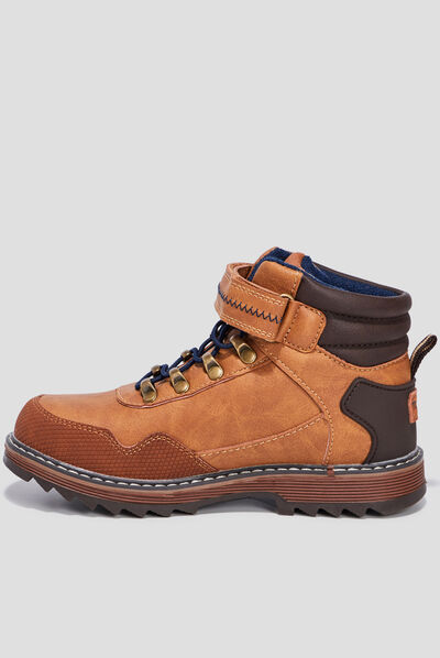 Bottines à lacets Trappeur marron cognac garçon