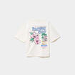 T-shirt oversize manches courtes coton ivoire fille