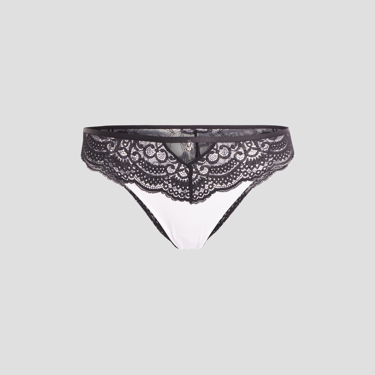 Culotte avec micro dentelle blanc femme