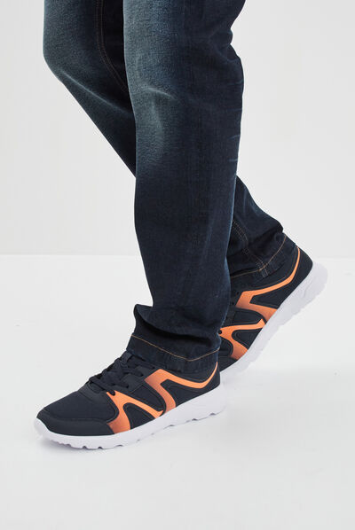 Baskets running à lacets Rexited bleu marine homme
