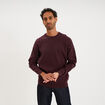 Pull col rond manches longues prune homme