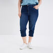 Jeans corsaire slim taille haute denim stone femme grande taille