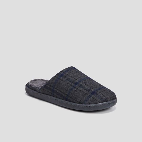 chaussons mules isotoner gris homme Chaussons mules Isotoner gris homme