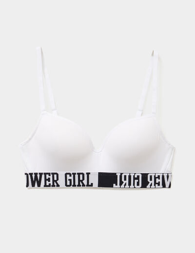 Soutien-gorge triangle microfibre blanc femme