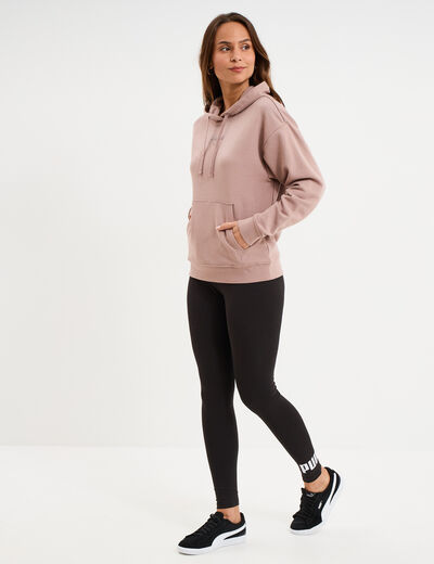 Sweat hoodie 1 poche &agrave; capuche Puma marron clair femme