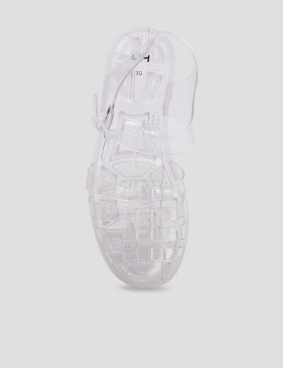 Sandales de plage transparentes multicolore femme