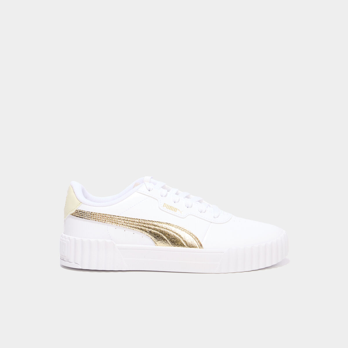Tennis basses &agrave; lacets Carina 3.0 Puma jaune or femme