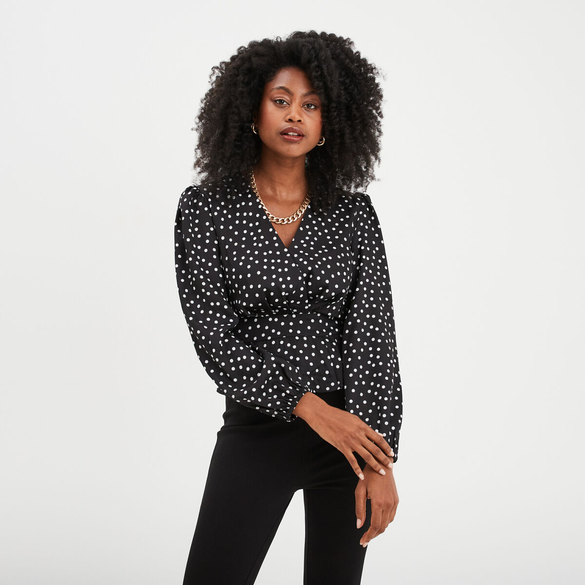 Tunique Chemise Cache-cœur LPB Woman - Taille M Noir - Neuf Sans étiquettes