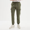 Pantalon jogging cargo molleton vert kaki homme