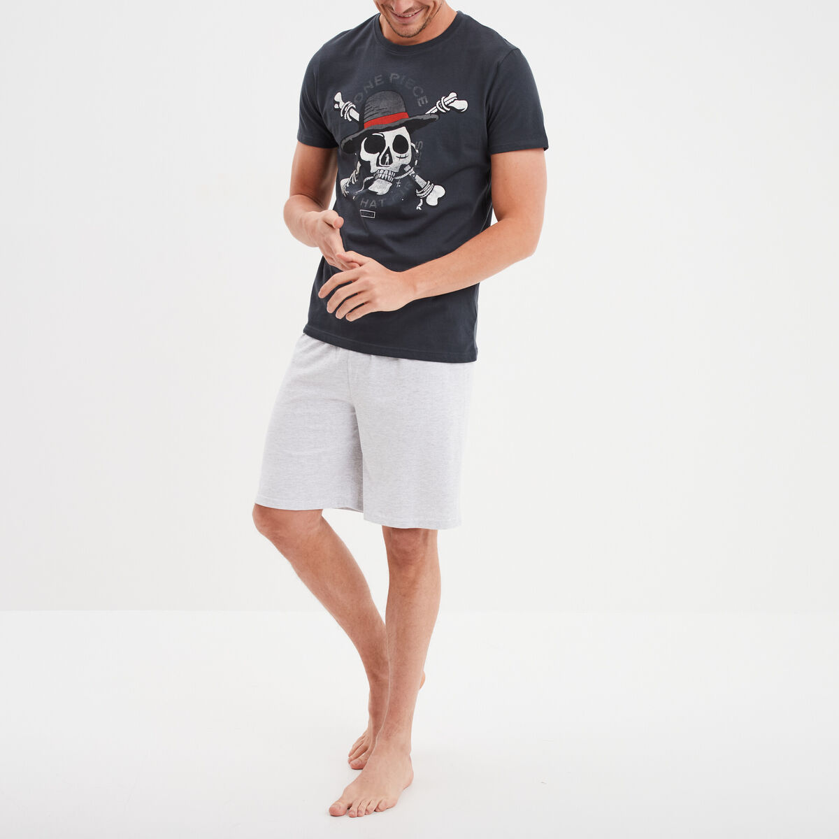 Ensemble pyjama short One Piece noir homme