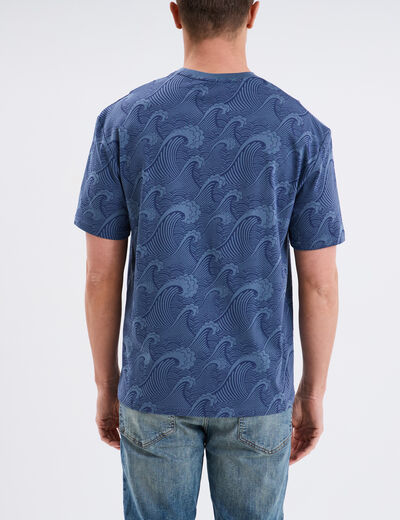 T-shirt manches courtes coton Volkswagen bleu homme
