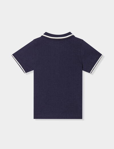 Polo manches courtes coton Creeks bleu marine bébé garçon