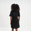 Robe courte col cache-coeur noir femme