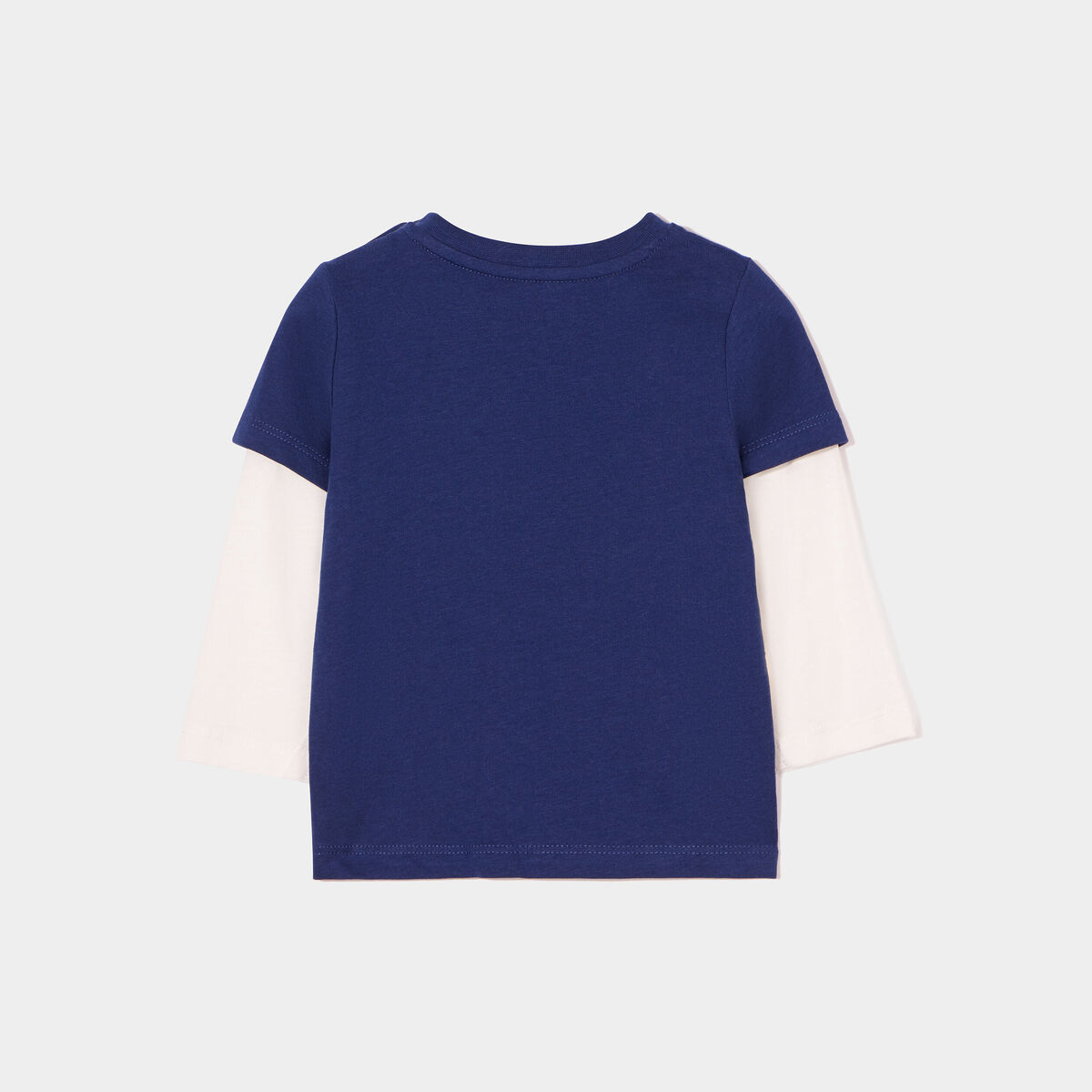 T-shirt boutonné manches longues Creeks bleu marine bébé garçon