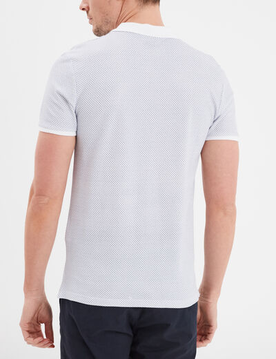 Polo droit manches courtes coton blanc homme