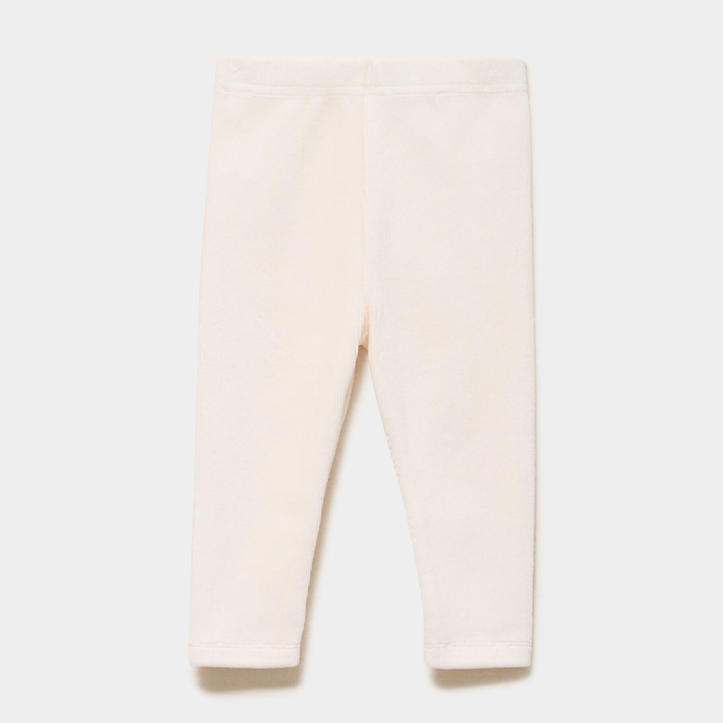Legging effet velours côtelé creme bébé fille LH