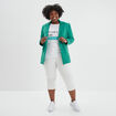 T-shirt droit manches courtes Modavista blanc femme grande taille