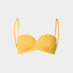 Haut de maillot de bain bandeau jaune femme