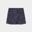 Jupe-short droite bleu foncé femme