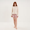 Ensemble pyjama polaire avec short rose nude femme
