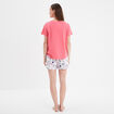 Ensemble pyjama short coton Stitch rose framboise femme