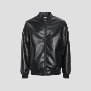 blouson bomber doublee droite noir homme Blouson bomber doublée droite noir homme