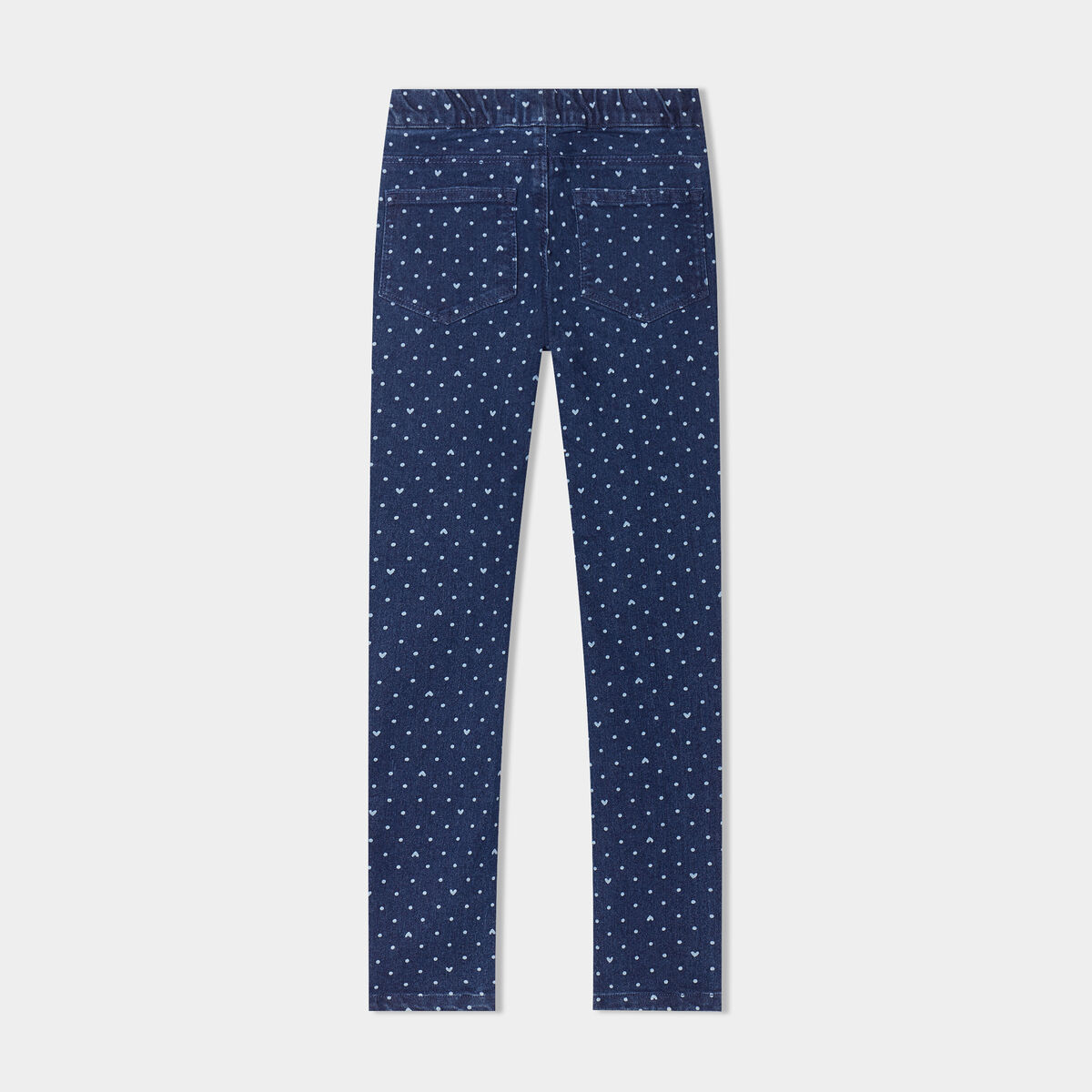 Jegging élastiqué 2 poches denim brut fille