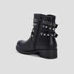 Bottines &agrave; talons clout&eacute;es noir femme