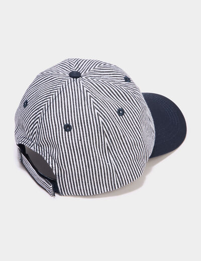 Casquette ajustable bomb&eacute;e bleu marine gar&ccedil;on
