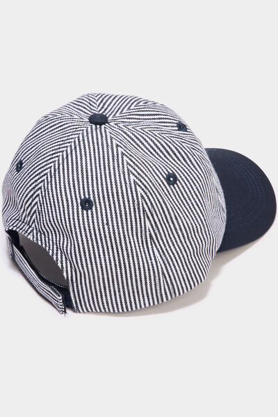 Casquette ajustable bomb&eacute;e bleu marine gar&ccedil;on