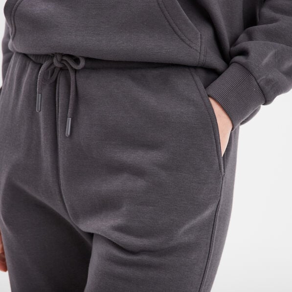 pantalon jogging droit molleton gris fonce femme Pantalon jogging droit molleton gris foncé femme