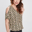 T-shirt détail bijou manches courtes noir femme