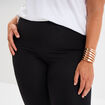 Legging avec taille &eacute;lastiqu&eacute;e noir femme grande taille