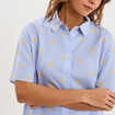 Ensemble pyjama short et chemise ecru femme
