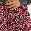 Jupe midi portefeuille bordeaux femme