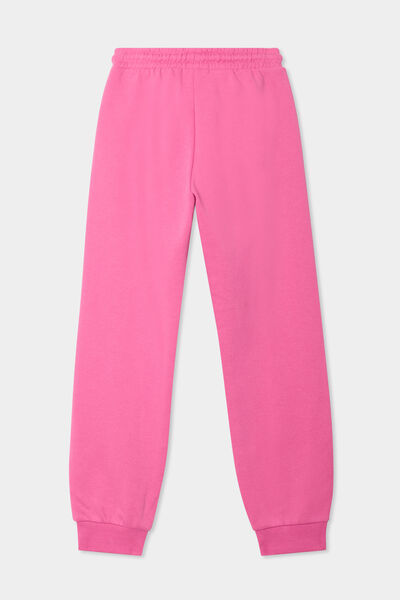 Pantalon de jogging molleton rose fushia fille