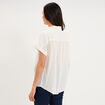 Chemise manches courtes coton blanc femme