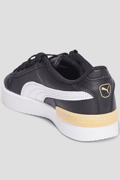 Tennis basses à lacets en cuir Puma Jada noir fille