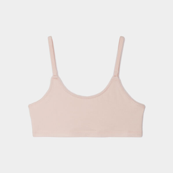 brassiere coton rose poudree fille Brassière coton rose poudrée fille