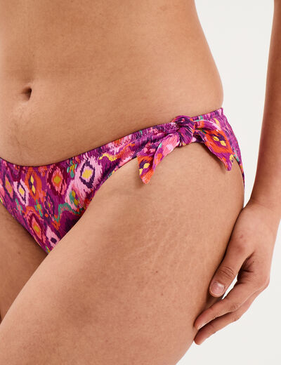 Bas de maillot de bain noeuds violet femme